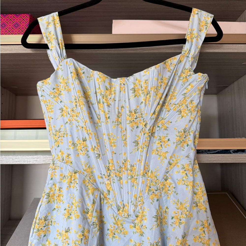 House of CB Saira Blue Vintage Floral M - NWT - Picture 5 of 13